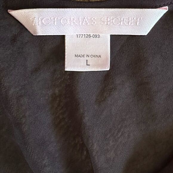 Victoria Secret Black Cami Swimsuit Ruffled Maxi Coverup Sheer Flowy Beach Slip - Picture 6 of 7